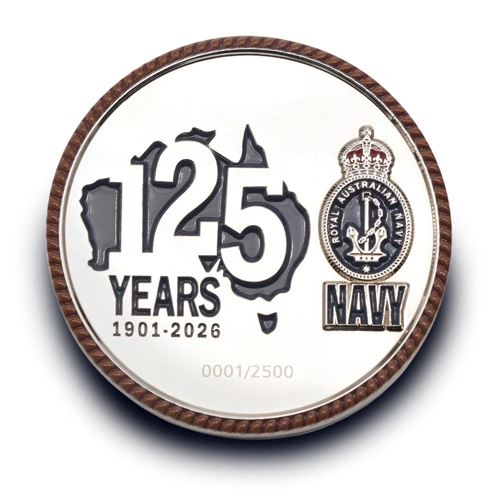 Navy 125 Silver-plated Limited-Edition Medallion Back
